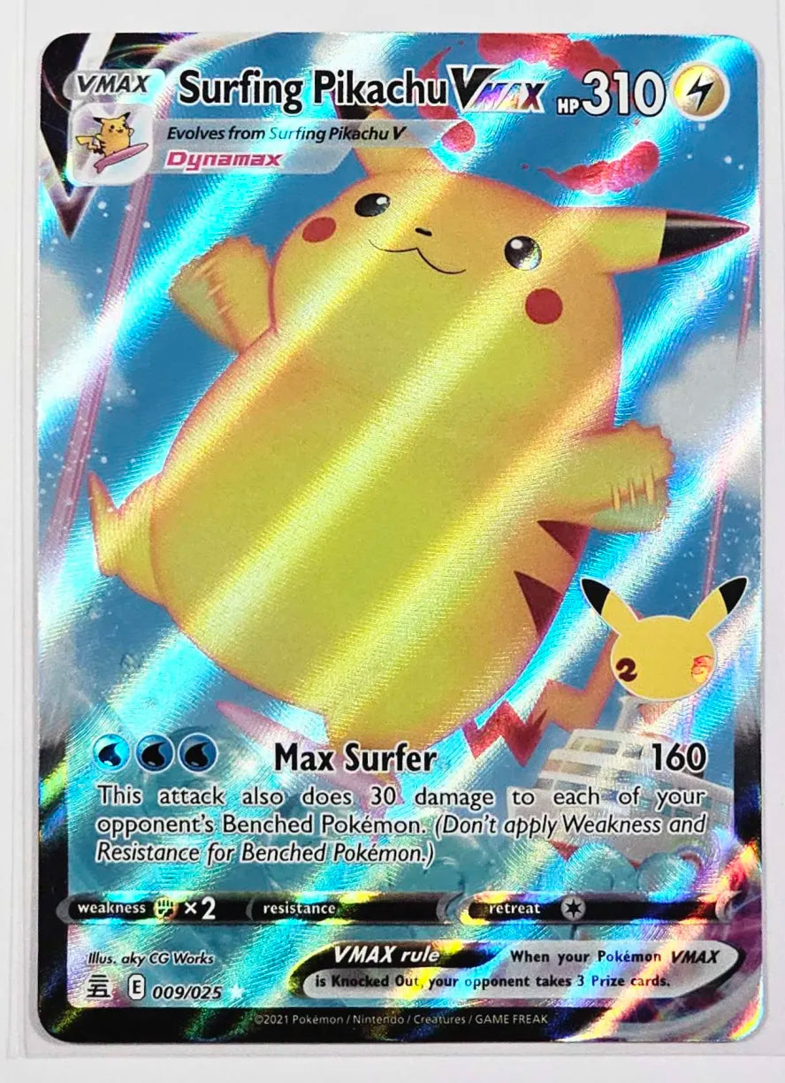 Surfing Pikachu VMAX #9 Pokemon Celebrations