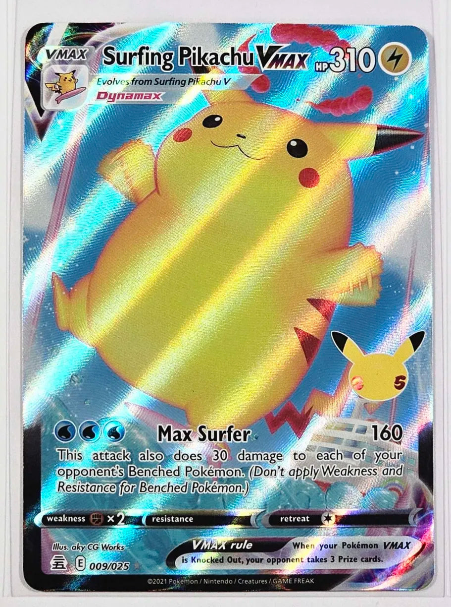 Surfing Pikachu VMAX #9 Pokemon Celebrations