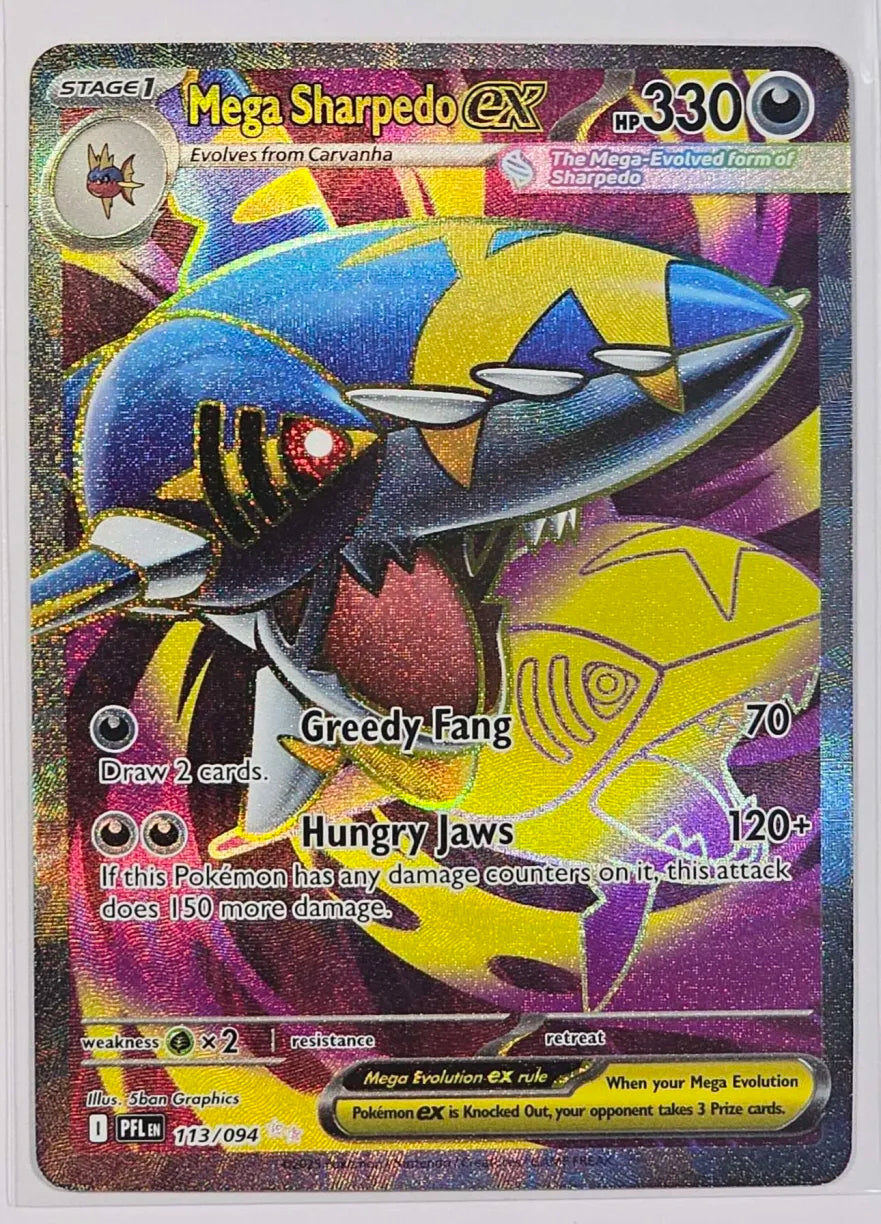 Mega Sharpedo ex #113 Pokemon Phantasmal Flames