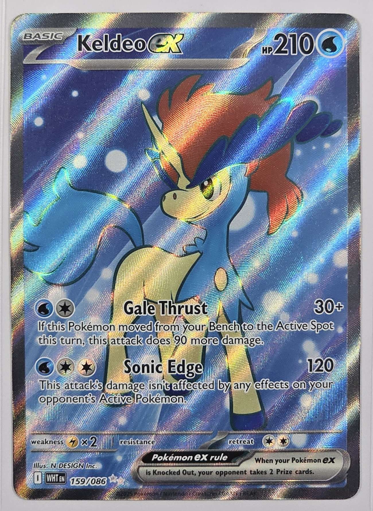 Keldeo ex #159 Pokemon White Flare